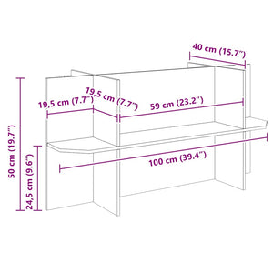 Βάση Terrarium με ράφι Καφέ 100 x 40 x 50 cm OSB