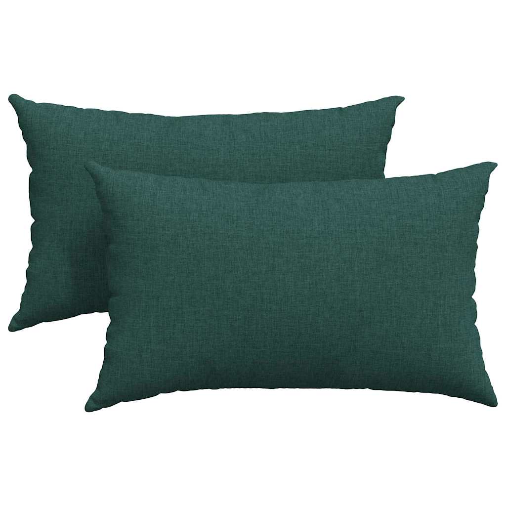 Μαξιλάρι Καναπέ 2 pcs Σκούρο Πράσινο 50 x 30 cm ύφασμα