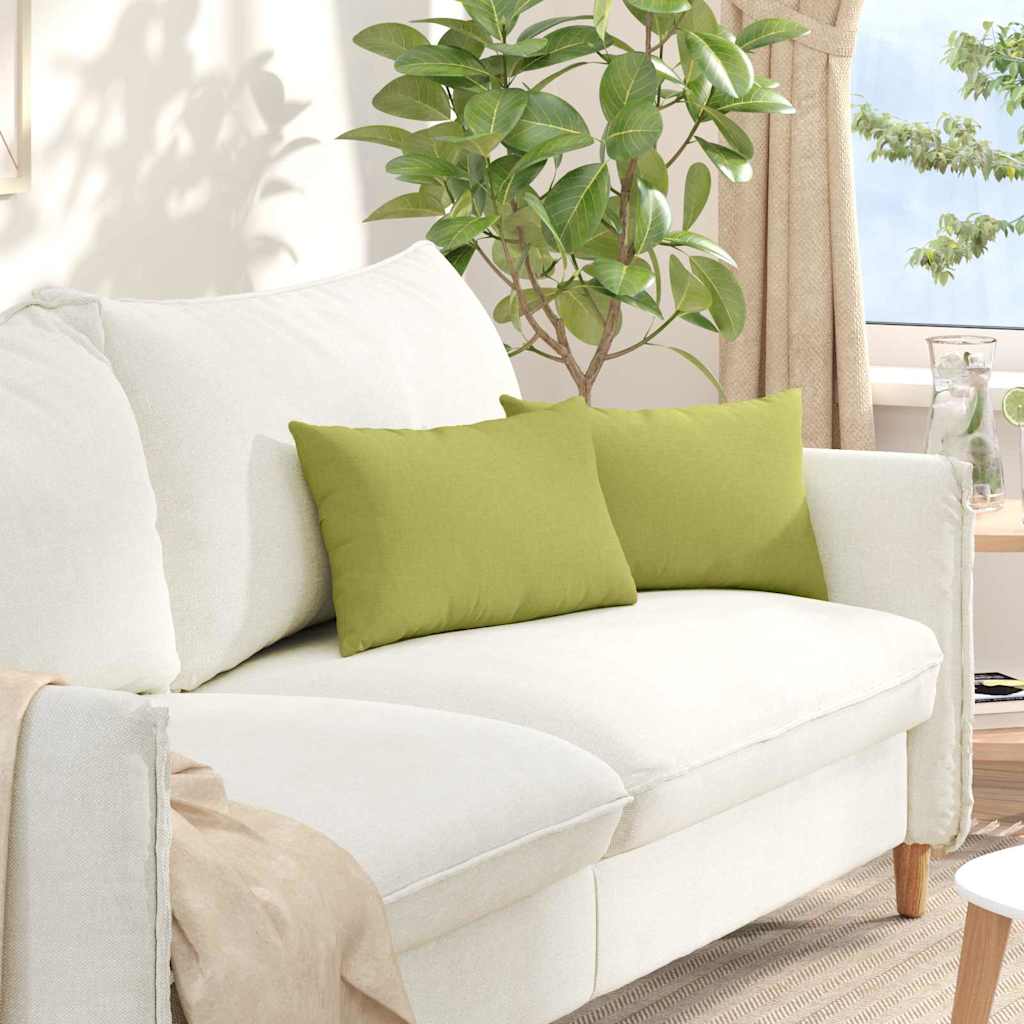 Μαξιλάρι Καναπέ 2 pcs Ανοιχτό Πράσινο 50 x 30 cm ύφασμα