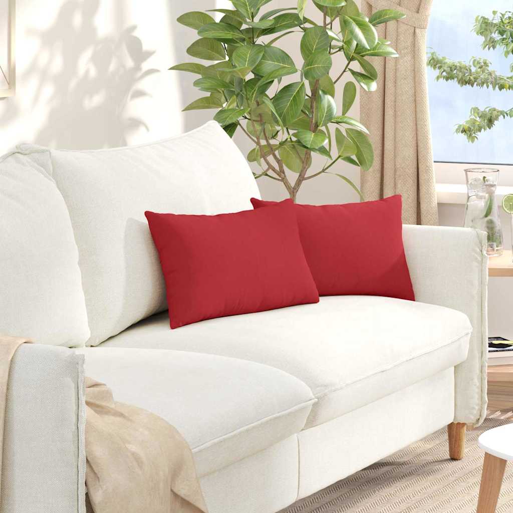 Μαξιλάρι Καναπέ 2 pcs Κόκκινο 50 x 30 cm ύφασμα
