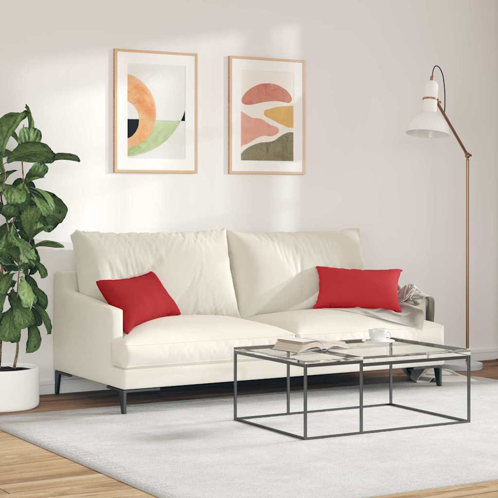 Μαξιλάρι Καναπέ 2 pcs Κόκκινο 50 x 30 cm ύφασμα