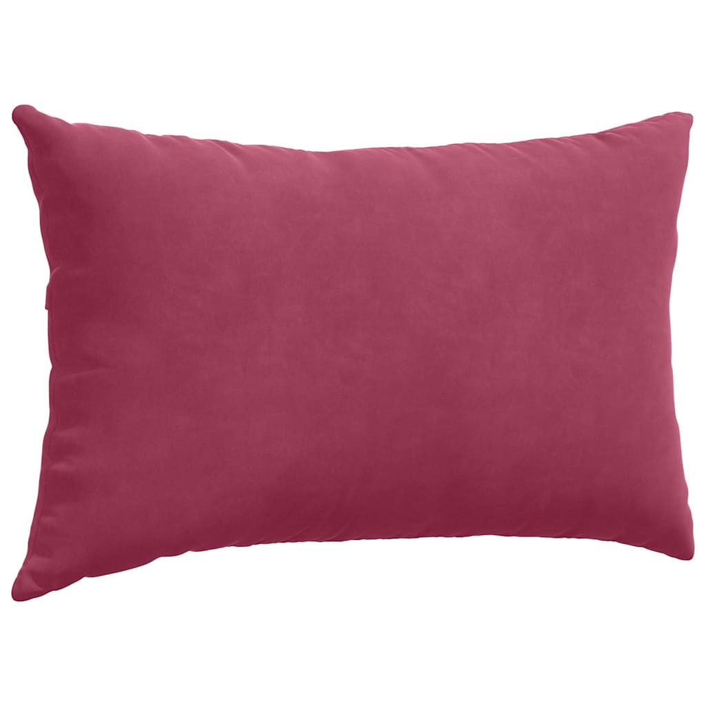 Μαξιλάρι Καναπέ 2 pcs Μπορντό 50 x 30 cm Υφασμάτινο Κορντουρά