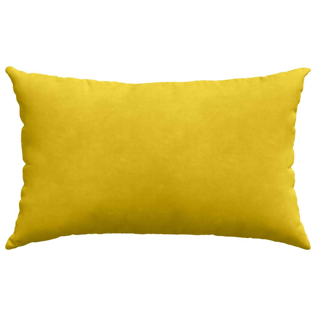Μαξιλάρι Καναπέ 2 pcs Κίτρινο 50 x 30 cm Υφασμάτινο Κορντουρά