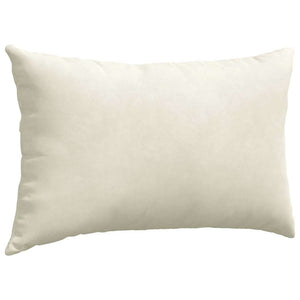 Μαξιλάρι Καναπέ 2 pcs Κρεμ 50 x 30 cm Υφασμάτινο Κορντουρά