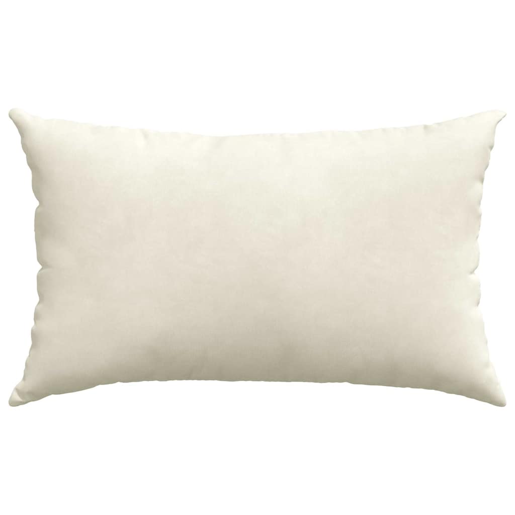 Μαξιλάρι Καναπέ 2 pcs Κρεμ 50 x 30 cm Υφασμάτινο Κορντουρά