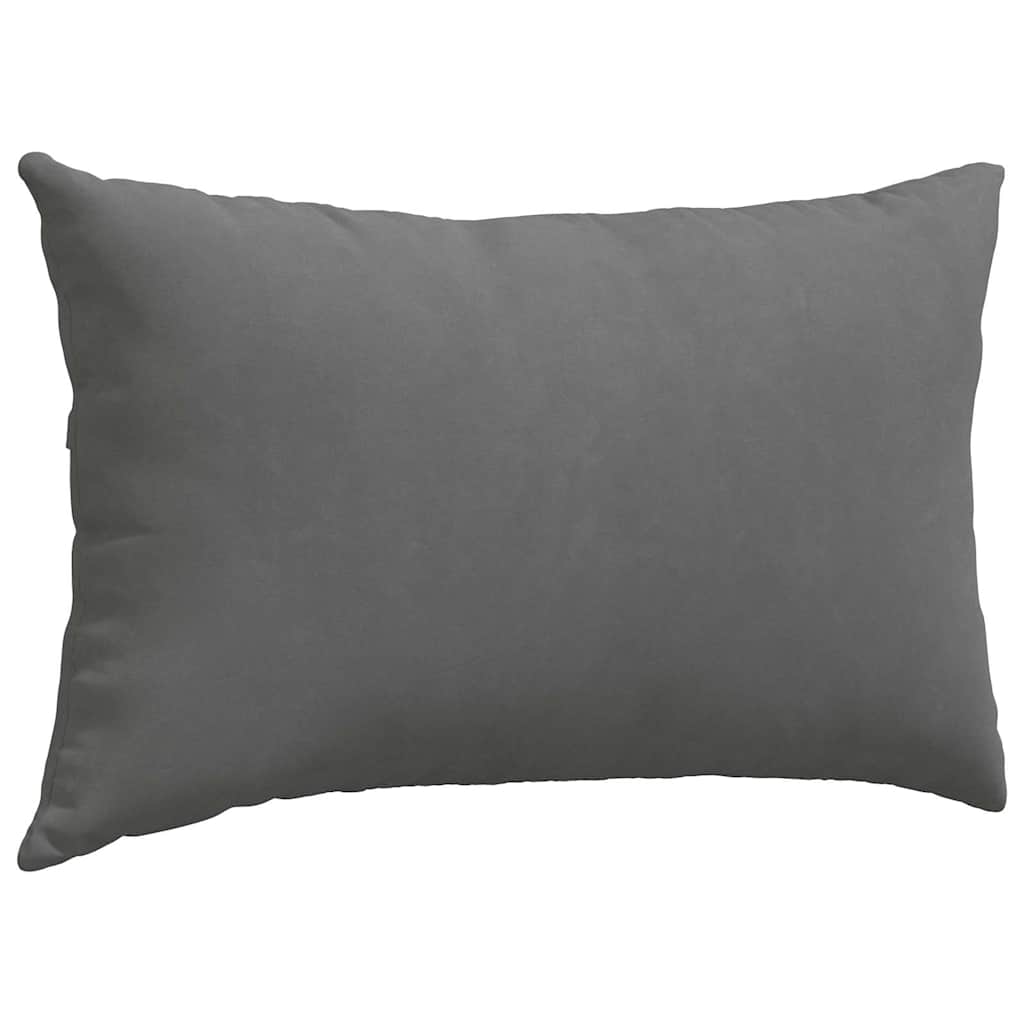 Μαξιλάρι Καναπέ 2 pcs Σκούρο Γκρι 50 x 30 cm ύφασμα