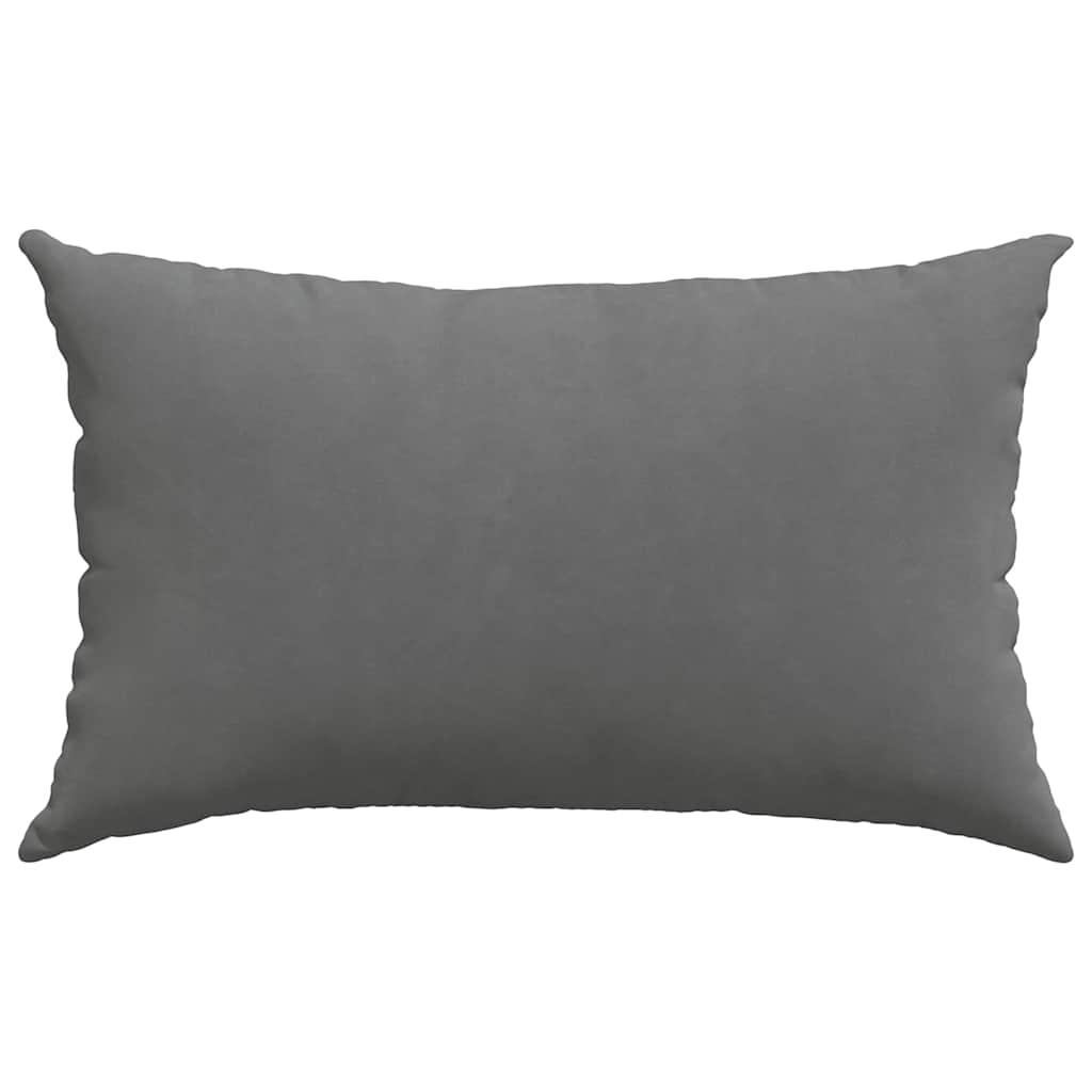 Μαξιλάρι Καναπέ 2 pcs Σκούρο Γκρι 50 x 30 cm ύφασμα