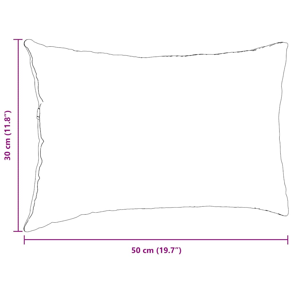 Μαξιλάρι Καναπέ 2 pcs Κρεμ 50 x 30 cm ύφασμα