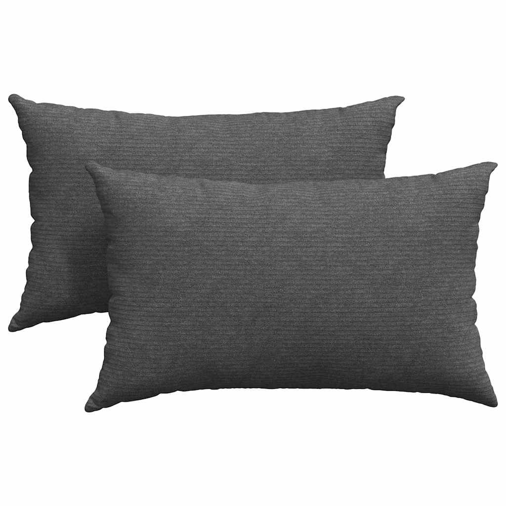 Μαξιλάρι Καναπέ 2 pcs Σκούρο Γκρι 50 x 30 cm
