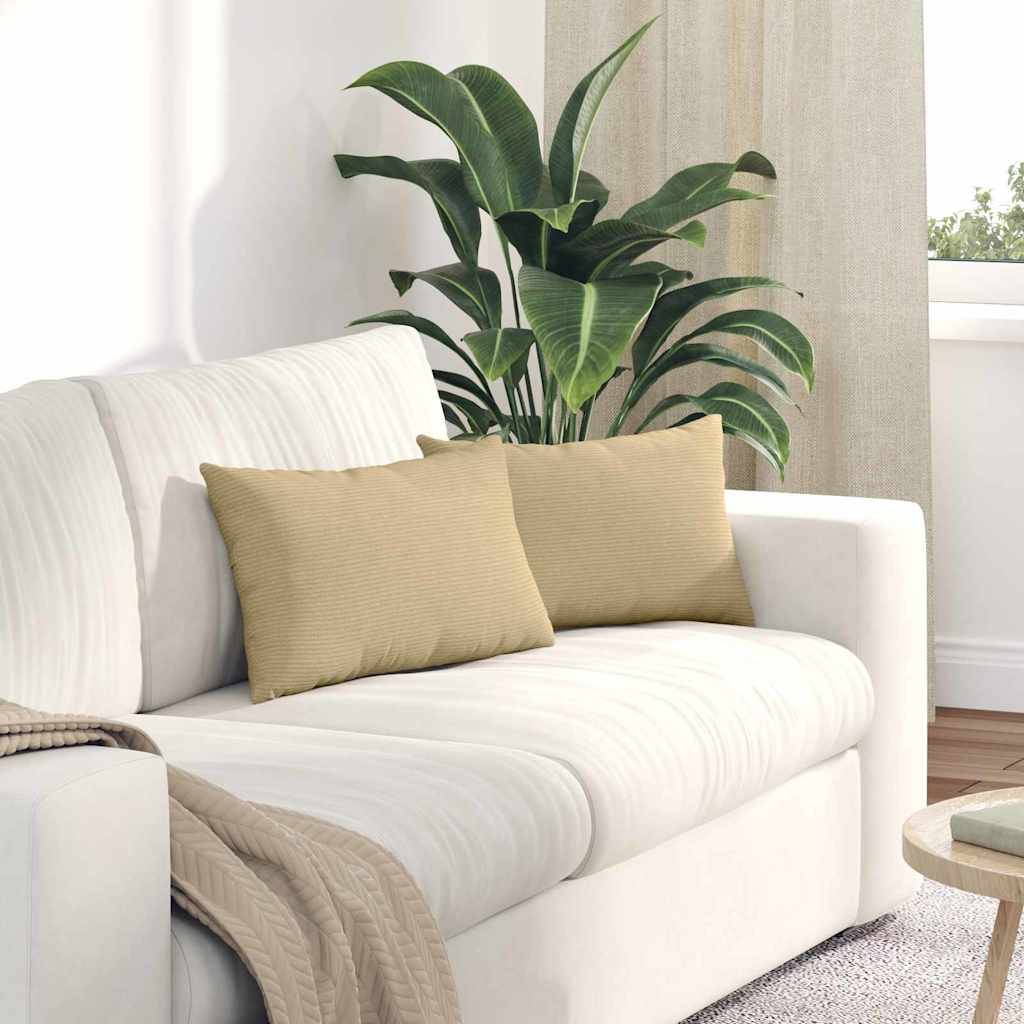Μαξιλάρι Καναπέ 2 pcs Γκρι Πράσινο 50 x 30 cm