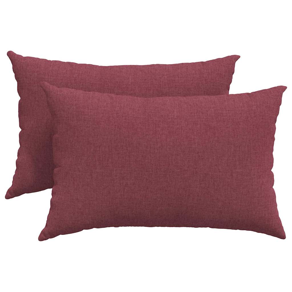 Μαξιλάρι Καναπέ 2 pcs Κόκκινο 60 x 40 cm ύφασμα