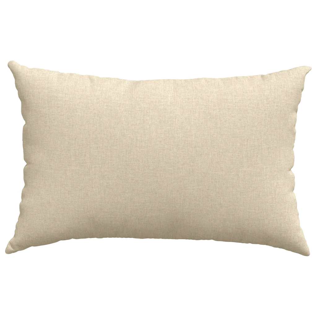 Μαξιλάρι Καναπέ 2 pcs Κρεμ 60 x 40 cm ύφασμα