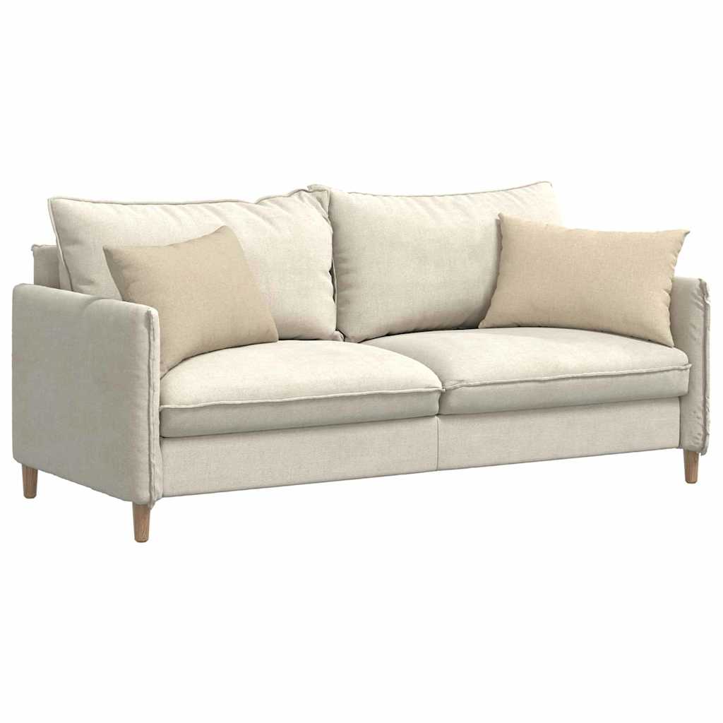 Μαξιλάρι Καναπέ 2 pcs Κρεμ 60 x 40 cm ύφασμα
