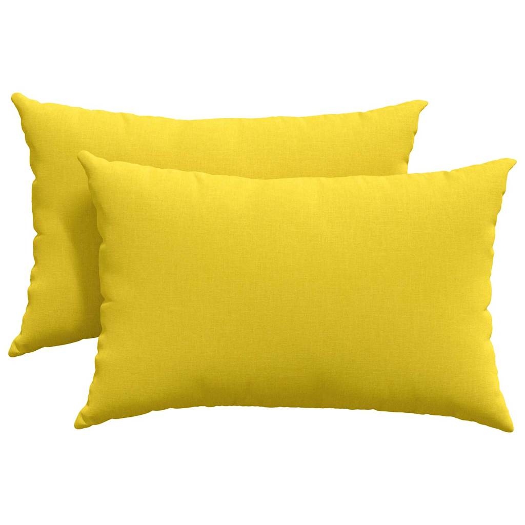 Μαξιλάρι Καναπέ 2 pcs Απαλό Κίτρινο 60 x 40 cm ύφασμα