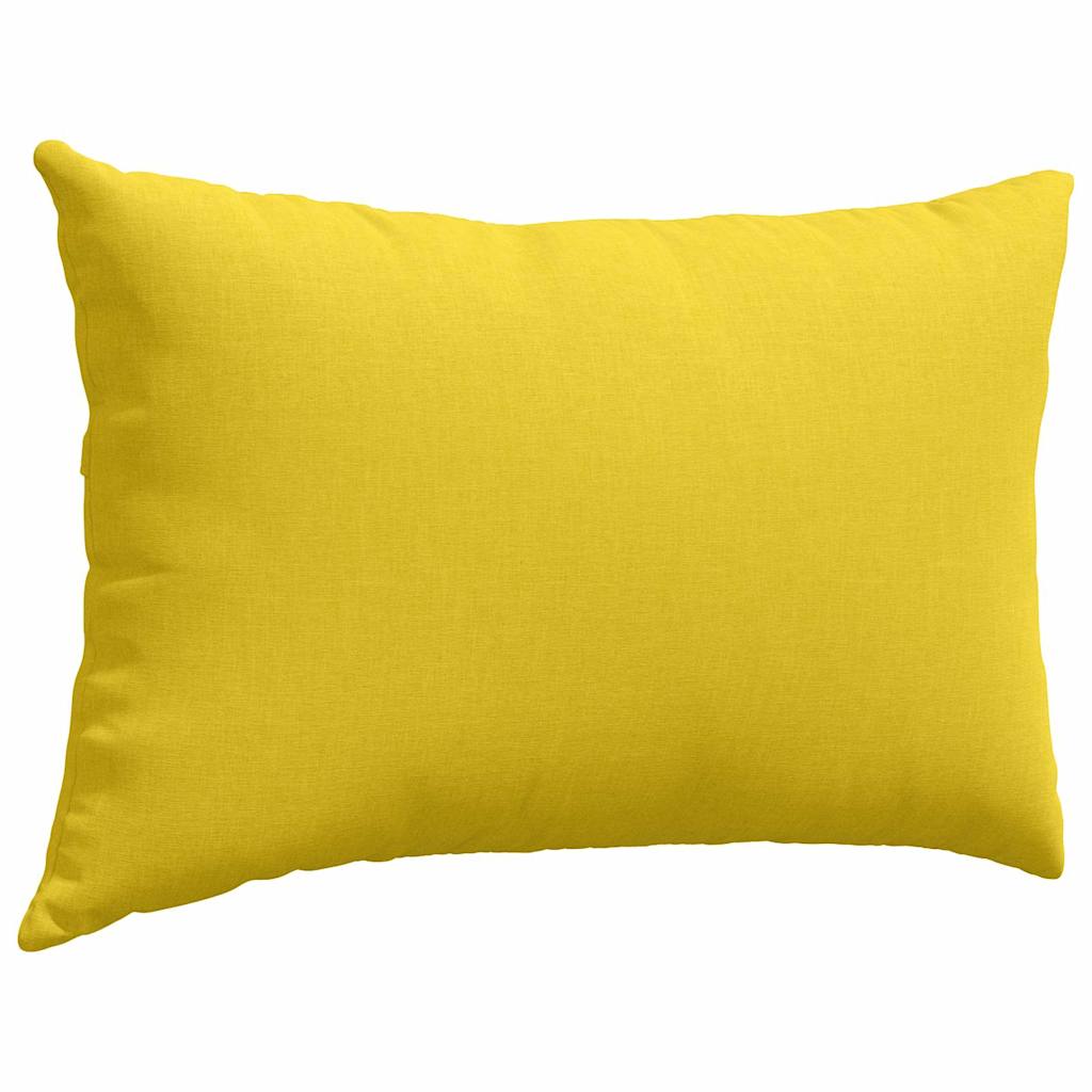 Μαξιλάρι Καναπέ 2 pcs Απαλό Κίτρινο 60 x 40 cm ύφασμα