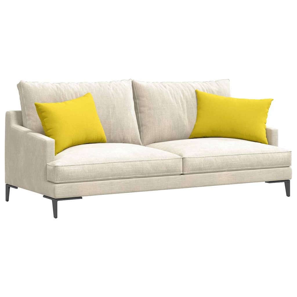 Μαξιλάρι Καναπέ 2 pcs Απαλό Κίτρινο 60 x 40 cm ύφασμα