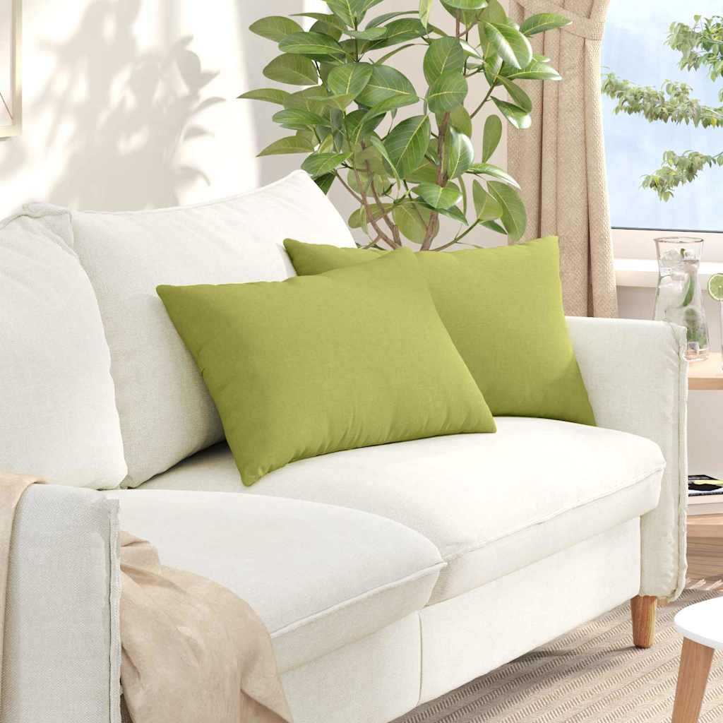 Μαξιλάρι Καναπέ 2 pcs Ανοιχτό Πράσινο 60 x 40 cm ύφασμα