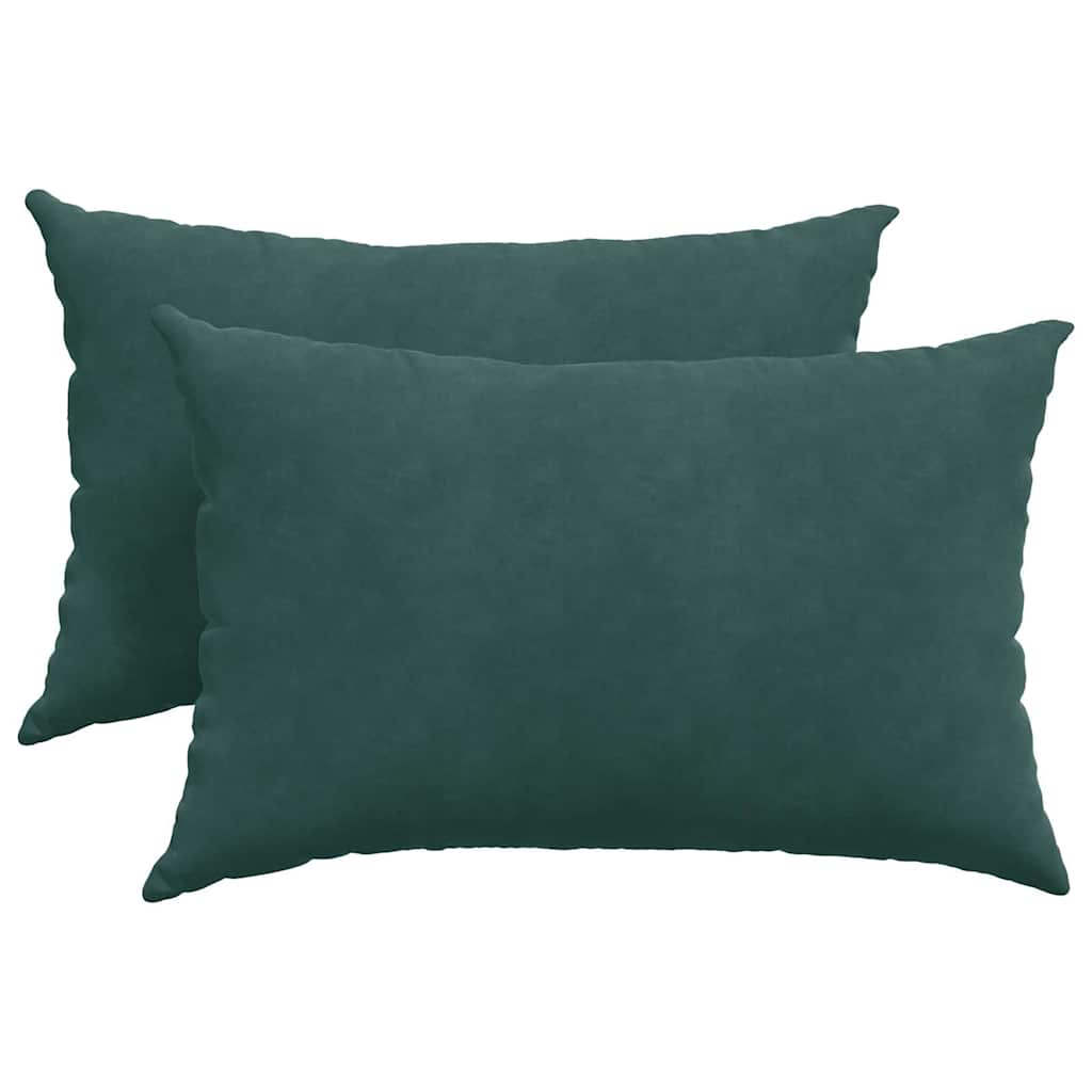 Μαξιλάρι Καναπέ 2 pcs Σκούρο πράσινο 60 x 40 cm