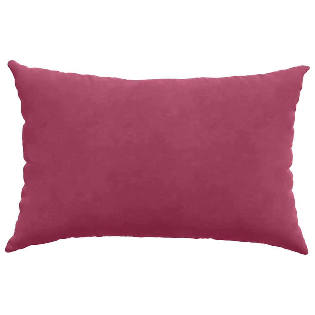 Μαξιλάρι Καναπέ 2 pcs Κόκκινο 60 x 40 cm Υφασμάτινο Κορντουρά