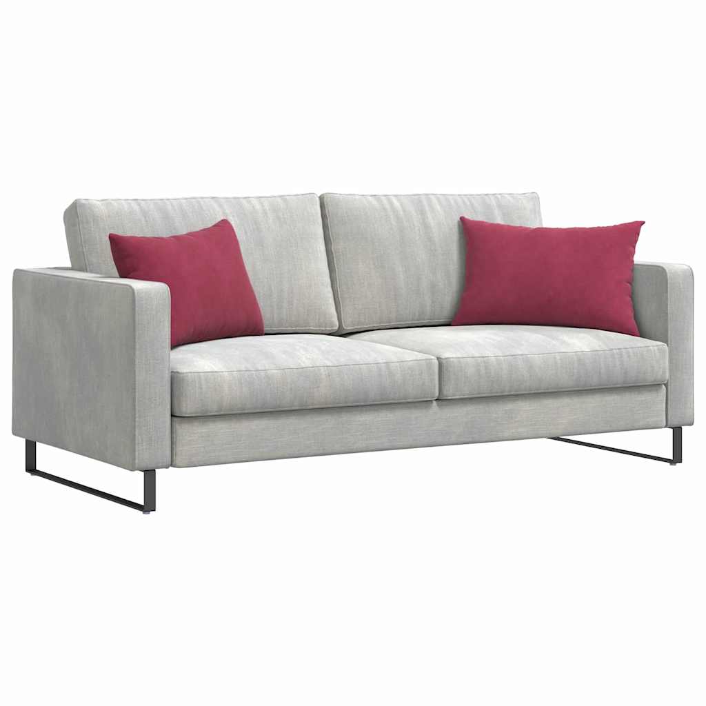 Μαξιλάρι Καναπέ 2 pcs Κόκκινο 60 x 40 cm Υφασμάτινο Κορντουρά