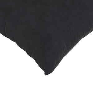 Μαξιλάρι Καναπέ 2 pcs Μαύρο 60 x 40 cm Υφασμάτινο Κορντουρά - Pakobazaar