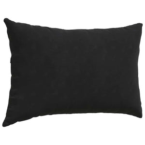 Μαξιλάρι Καναπέ 2 pcs Μαύρο 60 x 40 cm Υφασμάτινο Κορντουρά - Pakobazaar