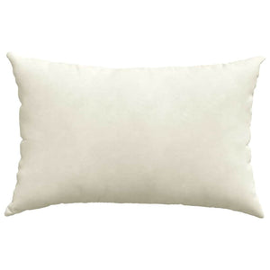 Μαξιλάρι Καναπέ 2 pcs Κρεμ 60 x 40 cm Υφασμάτινο Κορντουρά