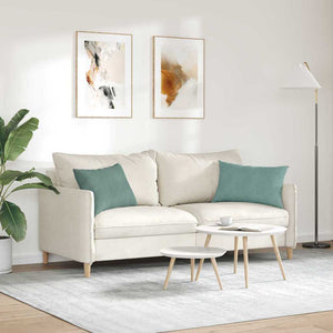 Μαξιλάρι Καναπέ 2 pcs Θαλασσί 60 x 40 cm Υφασμάτινο Κορντουρά