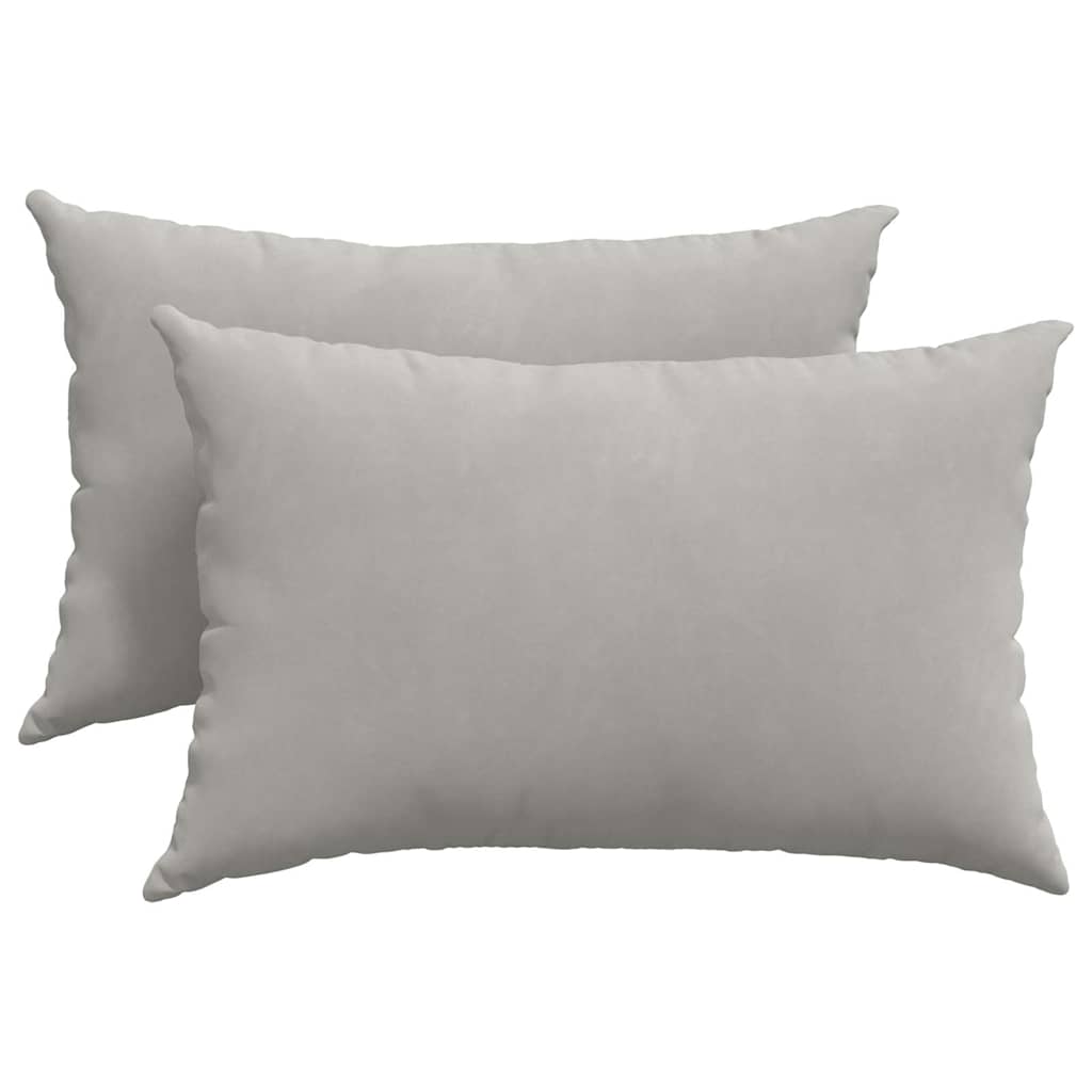 Μαξιλάρι Καναπέ 2 pcs Ανοιχτό γκρι 60 x 40 cm ύφασμα