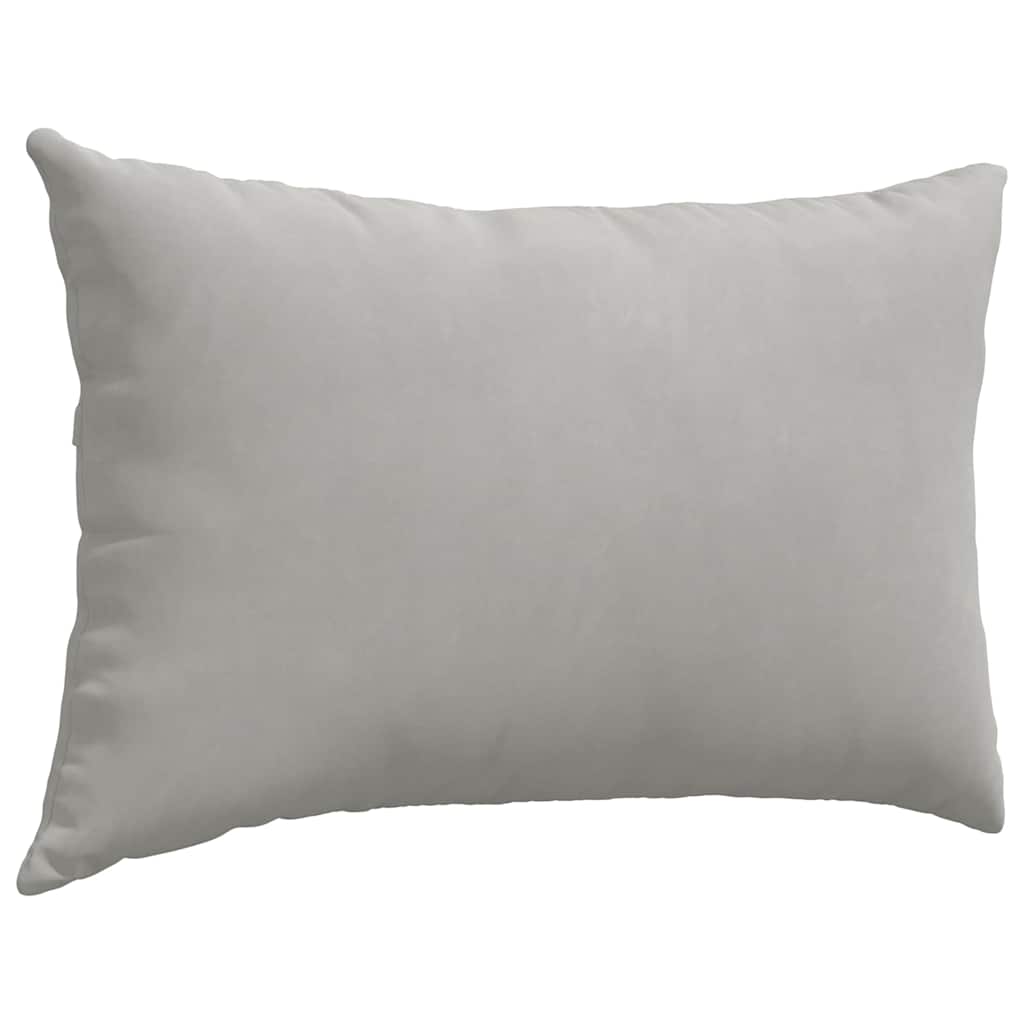 Μαξιλάρι Καναπέ 2 pcs Ανοιχτό γκρι 60 x 40 cm ύφασμα