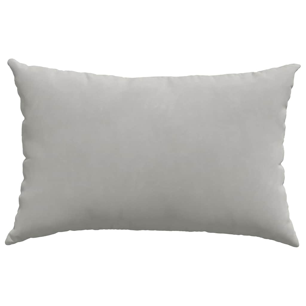 Μαξιλάρι Καναπέ 2 pcs Ανοιχτό γκρι 60 x 40 cm ύφασμα