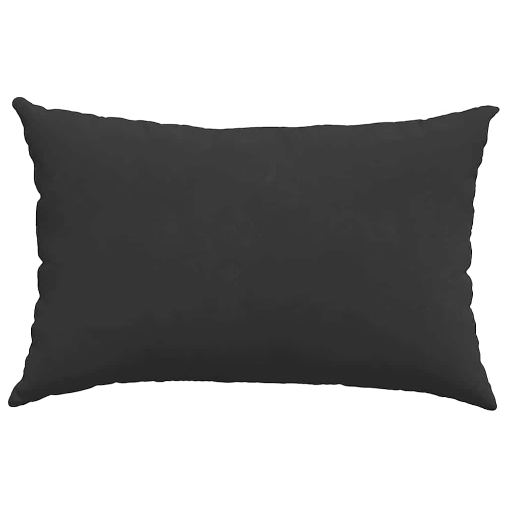 Μαξιλάρι Καναπέ 2 pcs Μαύρο 60 x 40 cm ύφασμα