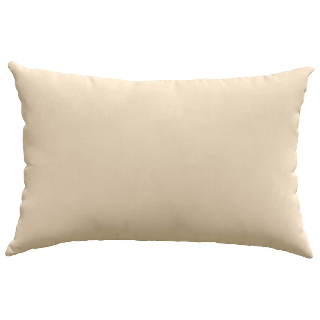Μαξιλάρι Καναπέ 2 pcs Κρεμ 60 x 40 cm ύφασμα