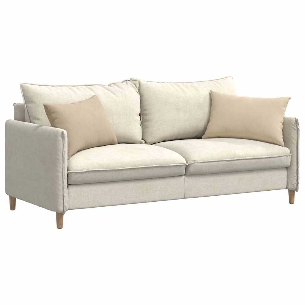 Μαξιλάρι Καναπέ 2 pcs Κρεμ 60 x 40 cm ύφασμα