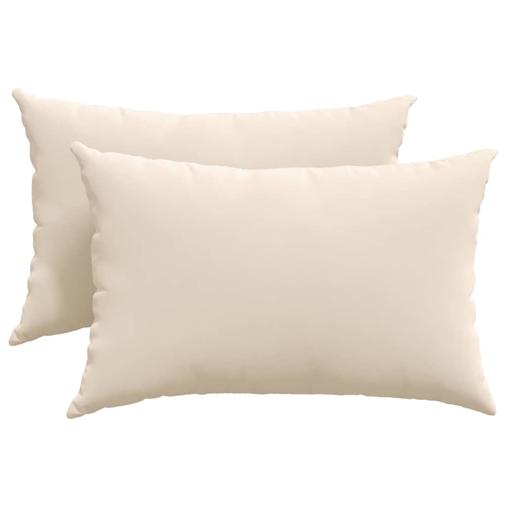 Μαξιλάρι Καναπέ 2 pcs Μπεζ 60 x 40 cm ύφασμα