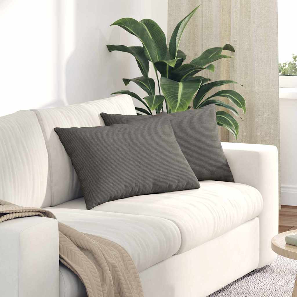 Μαξιλάρι Καναπέ 2 pcs Ανοιχτό γκρι 60 x 40 cm