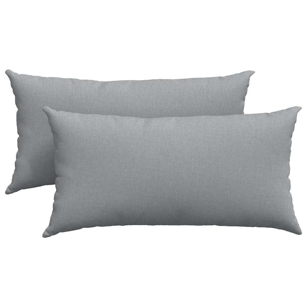 Μαξιλάρι Καναπέ 2 pcs Ανοιχτό γκρι 80 x 40 cm ύφασμα