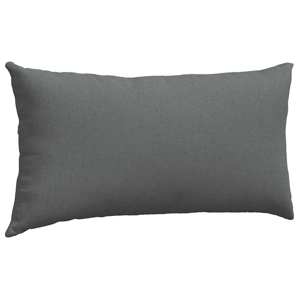 Μαξιλάρι Καναπέ 2 pcs Σκούρο Γκρι 80 x 40 cm ύφασμα