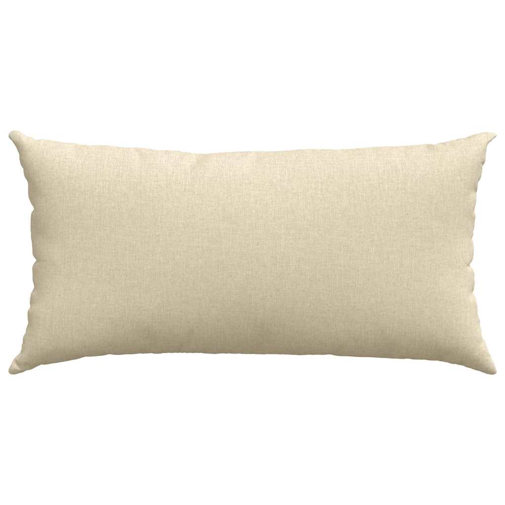 Μαξιλάρι Καναπέ 2 pcs Κρεμ 80 x 40 cm ύφασμα