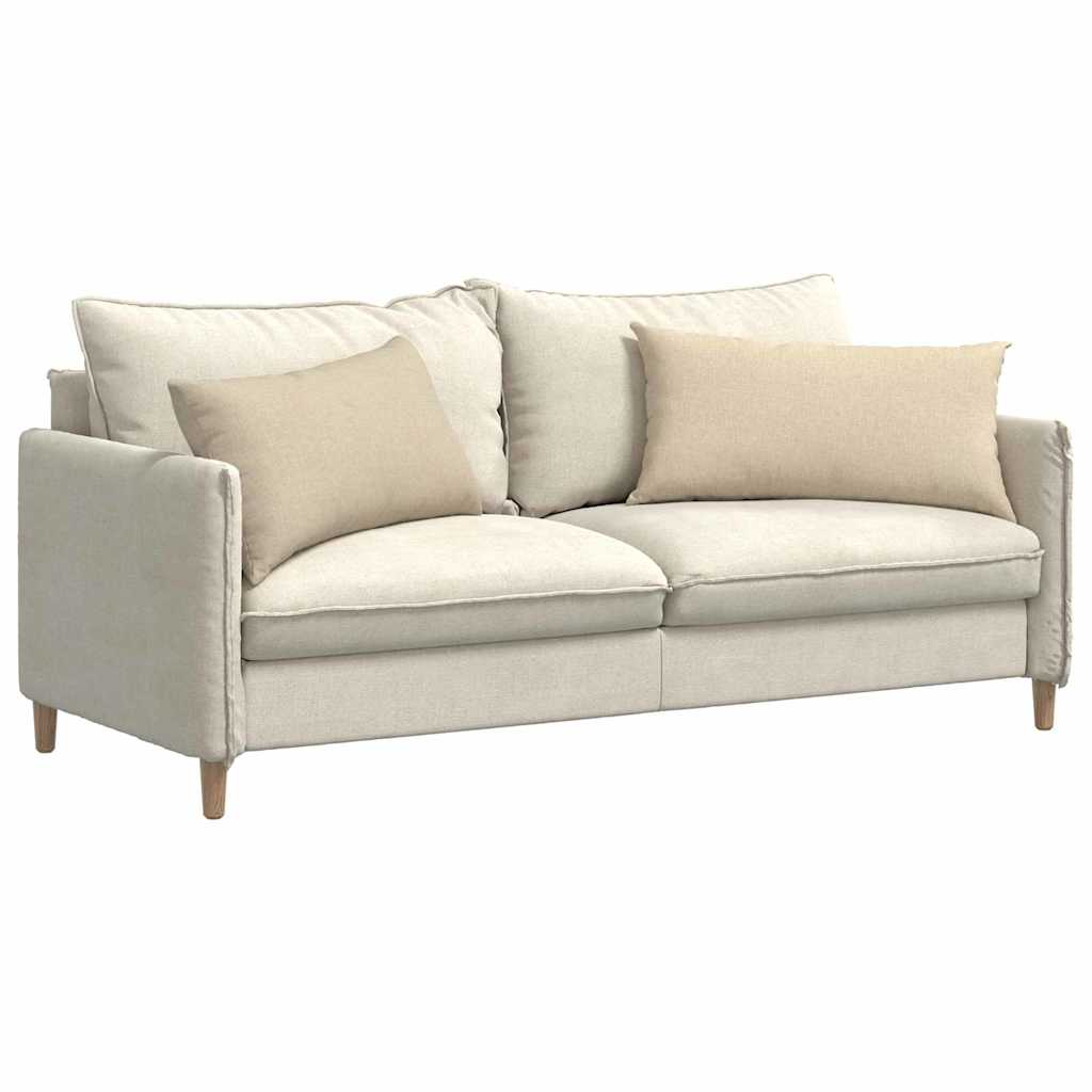 Μαξιλάρι Καναπέ 2 pcs Κρεμ 80 x 40 cm ύφασμα