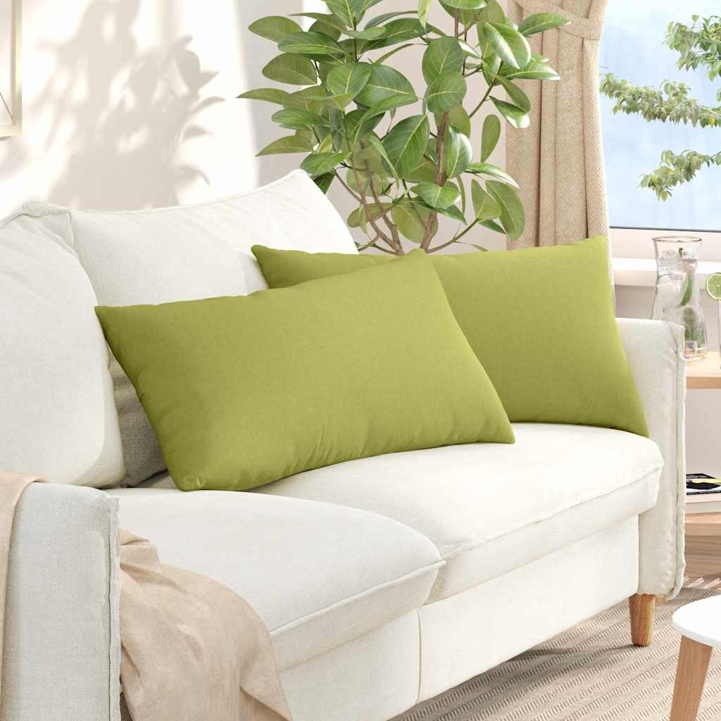 Μαξιλάρι Καναπέ 2 pcs Ανοιχτό Πράσινο 80 x 40 cm ύφασμα