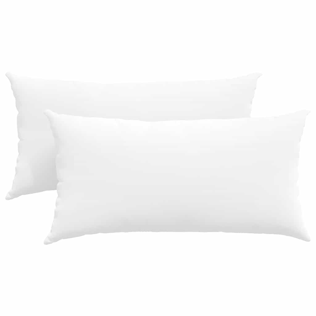 Μαξιλάρι Καναπέ 2 pcs Λευκό 80 x 40 cm ύφασμα