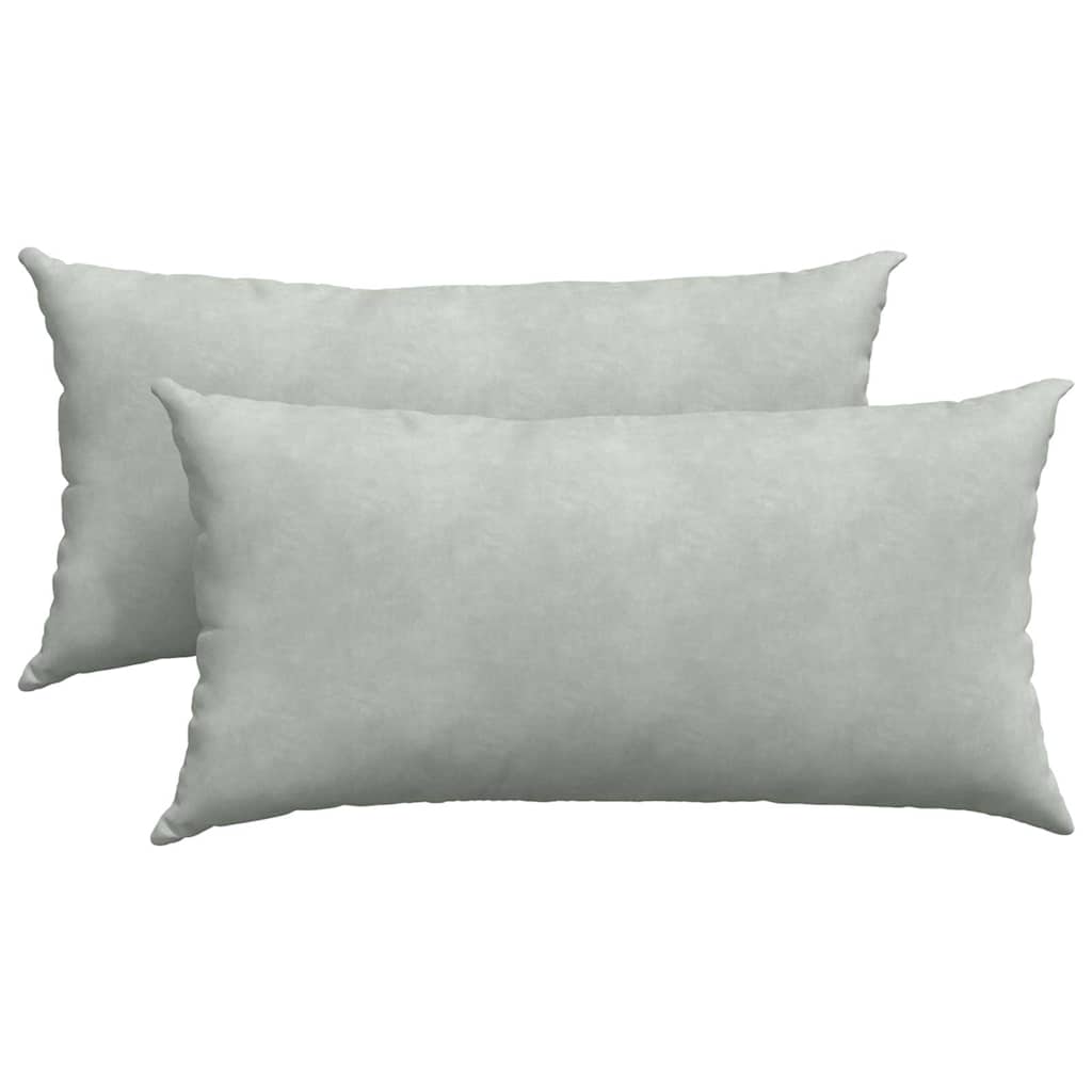 Μαξιλάρι Καναπέ 2 pcs Ανοιχτό γκρι 80 x 40 cm