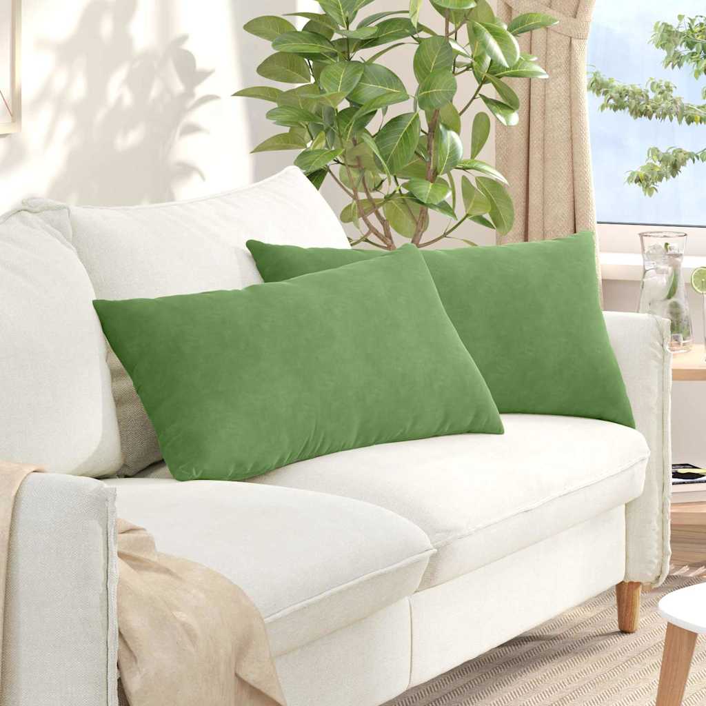 Μαξιλάρι Καναπέ 2 pcs Ανοιχτό Πράσινο 80 x 40 cm - Pakobazaar