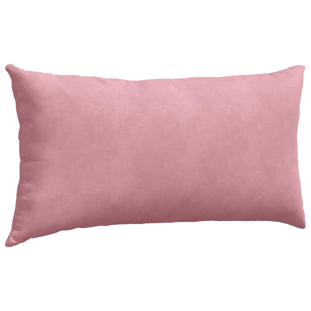 Μαξιλάρι Καναπέ 2 pcs Ροζ 80 x 40 cm Υφασμάτινο Κορντουρά