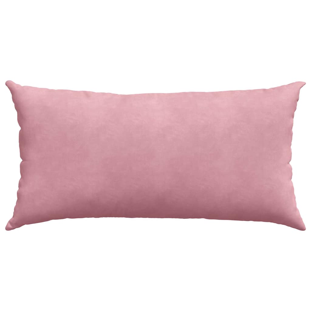Μαξιλάρι Καναπέ 2 pcs Ροζ 80 x 40 cm Υφασμάτινο Κορντουρά