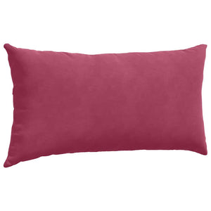 Μαξιλάρι Καναπέ 2 pcs Κόκκινο 80 x 40 cm Υφασμάτινο Κορντουρά