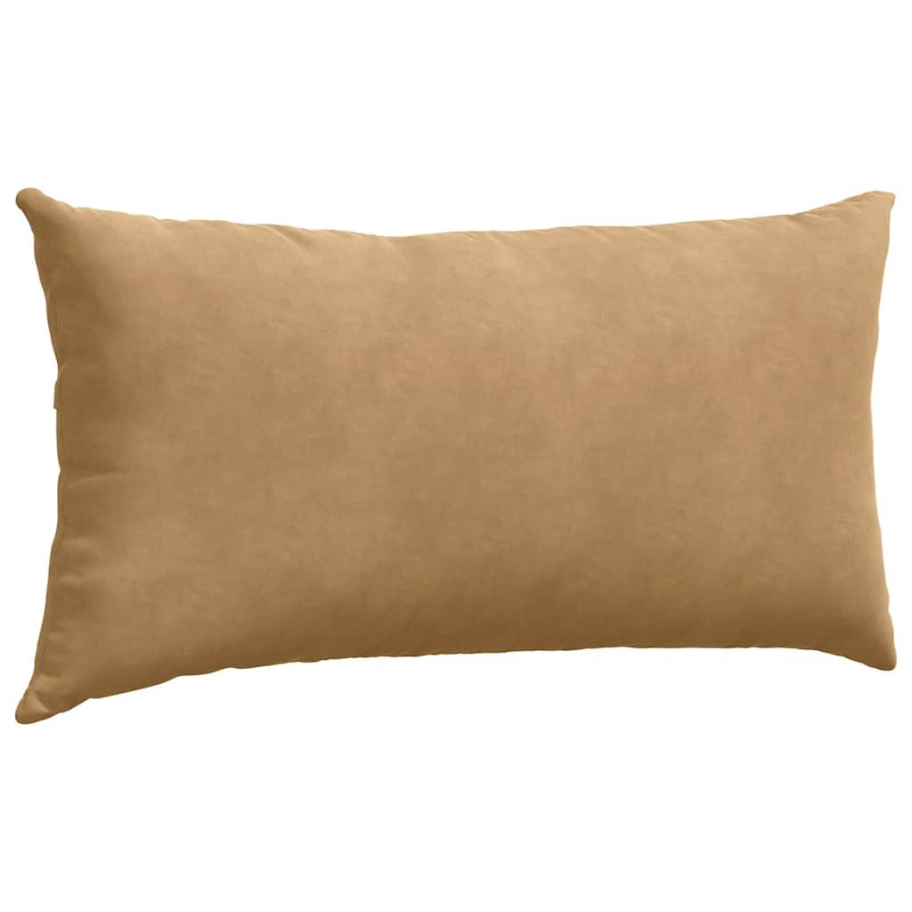 Μαξιλάρι Καναπέ 2 pcs Καφέ 80 x 40 cm Υφασμάτινο Κορντουρά