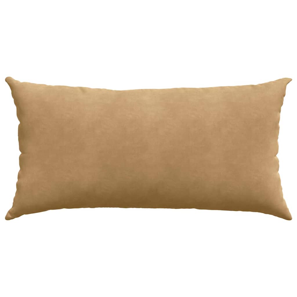 Μαξιλάρι Καναπέ 2 pcs Καφέ 80 x 40 cm Υφασμάτινο Κορντουρά