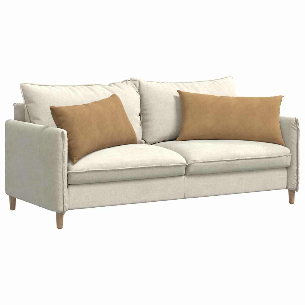 Μαξιλάρι Καναπέ 2 pcs Καφέ 80 x 40 cm Υφασμάτινο Κορντουρά